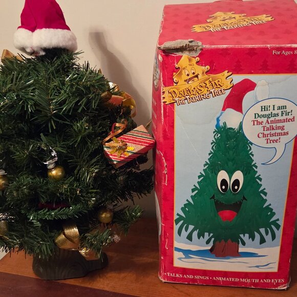 DOUGLAS FIR Talking Singing Christmas Tree Sound/Motion Activated 1996 - Picture 6 of 8